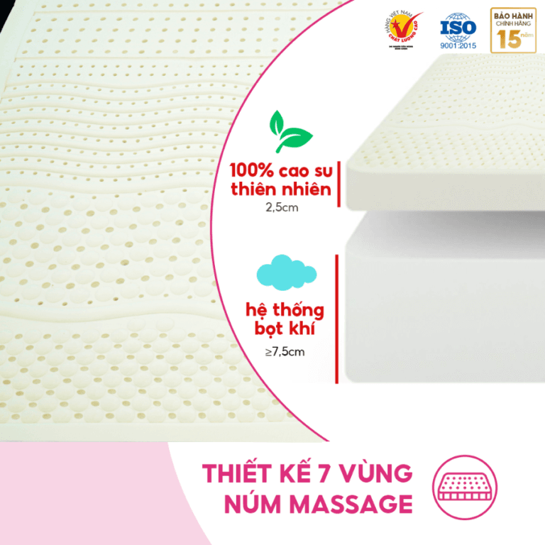 Nệm cao su thiên nhiên Rosi masage