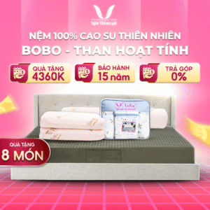 NỆM 100% CAO SU THIÊN NHIÊN THẮNG LỢI BOBO – THAN HOẠT TÍNH