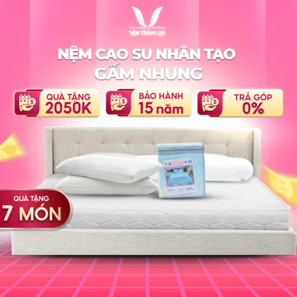 NỆM CAO SU NHÂN TẠO GẤM NHUNG THẮNG LỢI