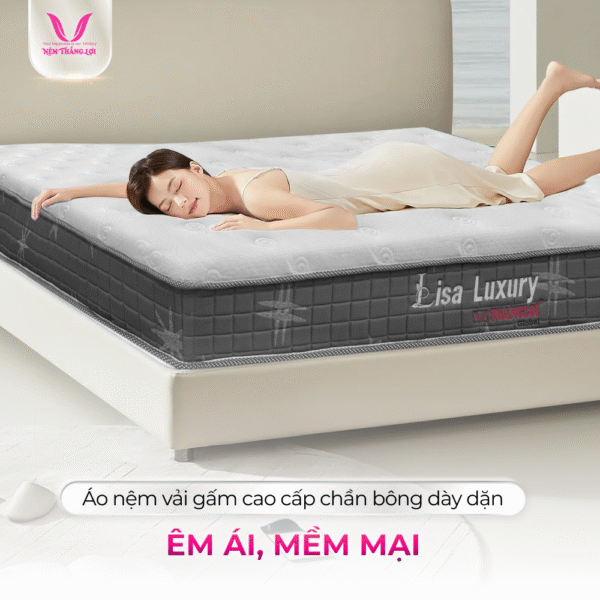 NỆM LÒ XO TÚI ĐỘC LẬP LISA LUXYRY THẮNG LỢI - Hình ảnh 3