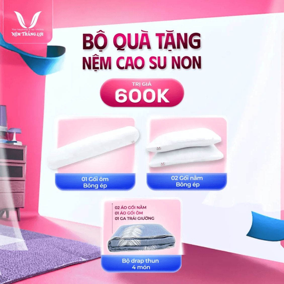 NỆM CAO SU NON CAO CẤP THẮNG LỢI - Ảnh 2