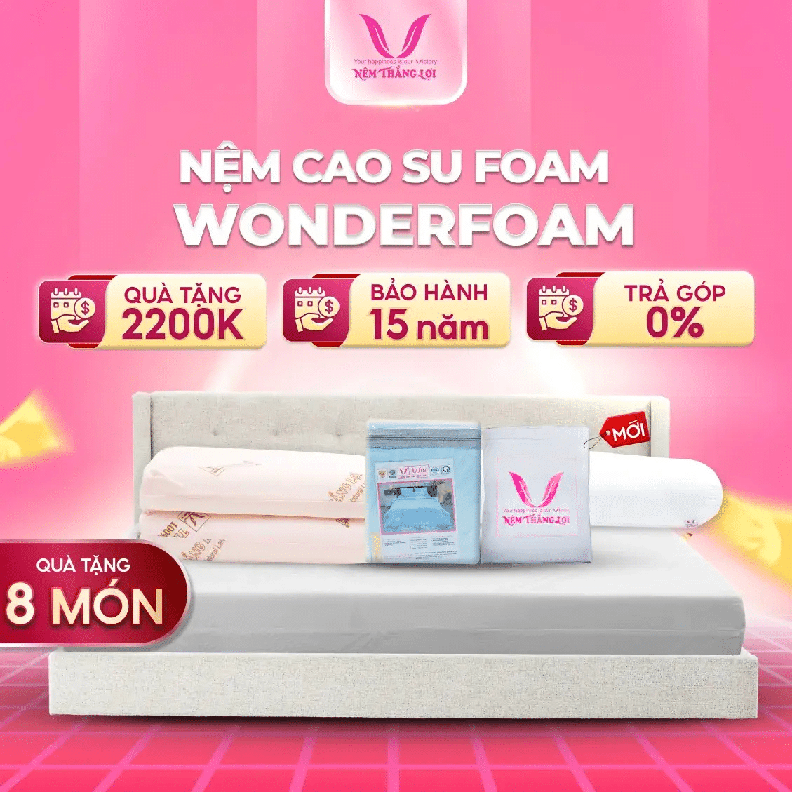 NỆM CAO SU WONDERFOAM THẮNG LỢI
