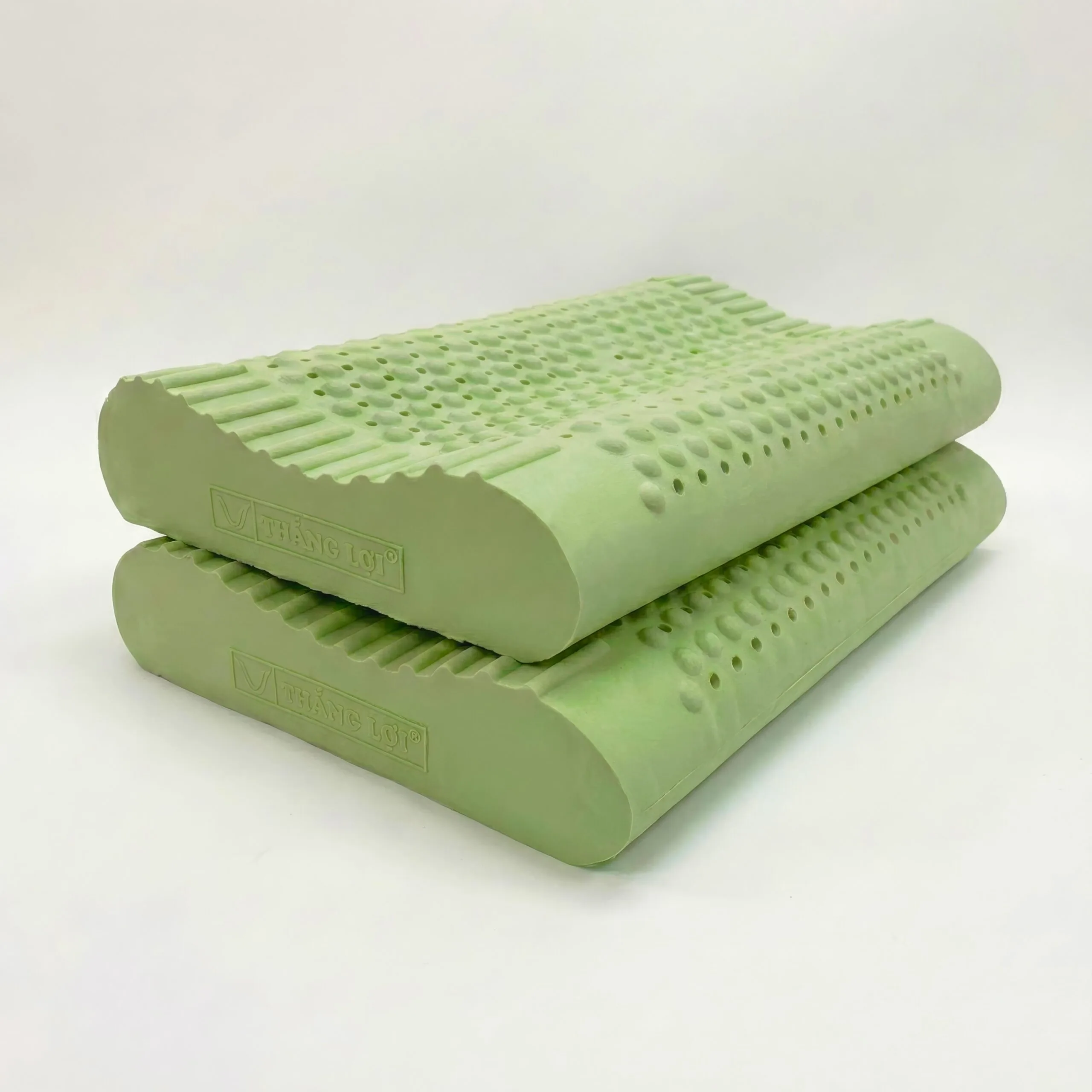 02 gối nằm cao su thiên nhiên matcha