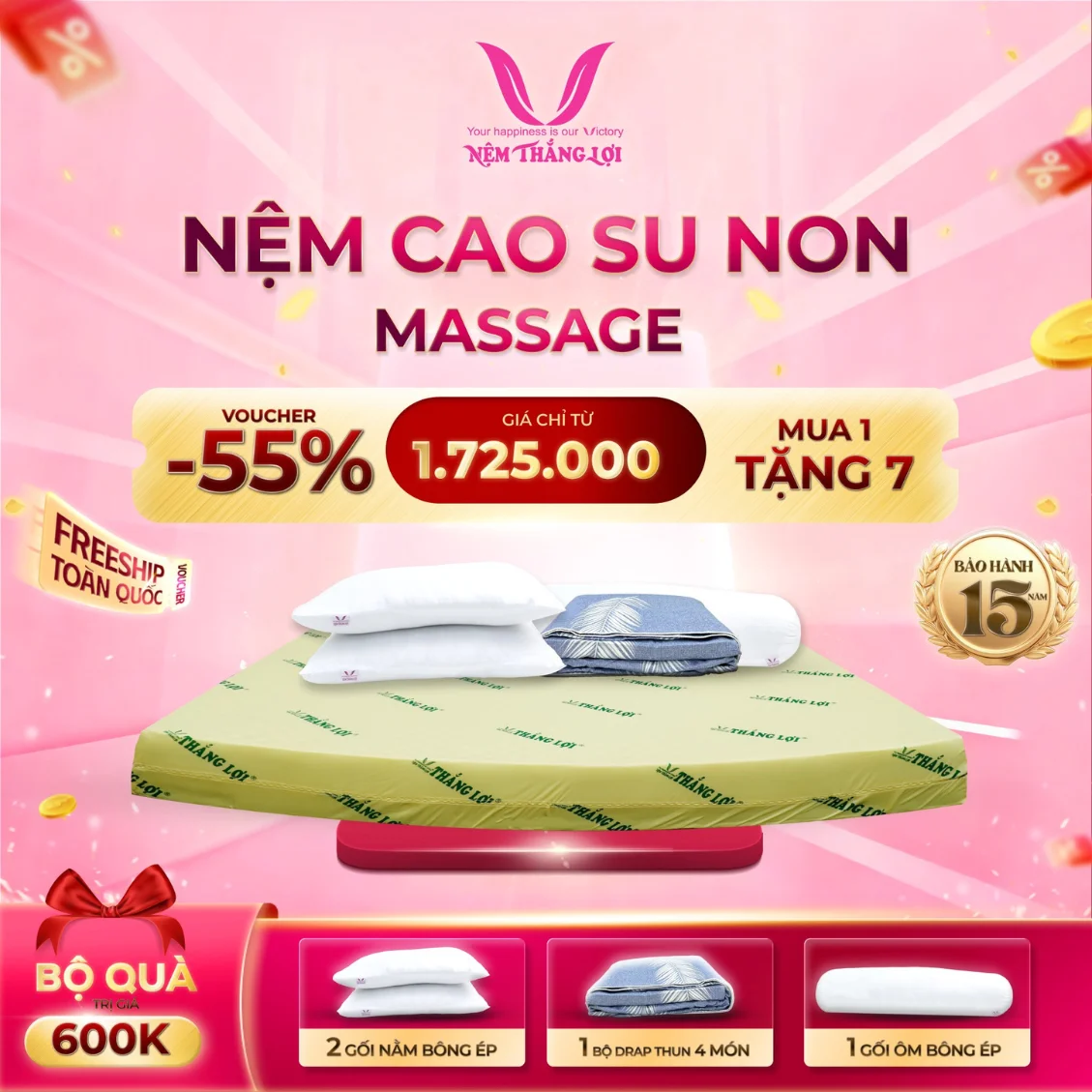 Nệm Cao Su Non Massage