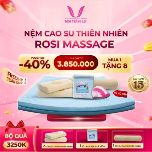 Nệm Cao Su Thiên Nhiên Rosi Massage