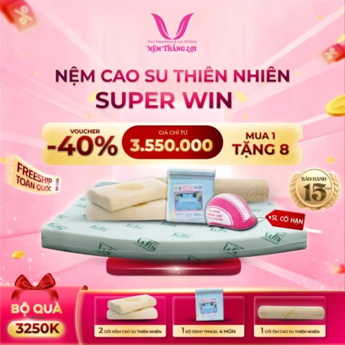 Nệm Cao Su Thiên Nhiên Super Win