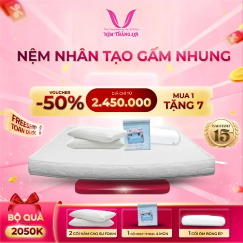 Nệm Nhân Tạo Gấm Nhung