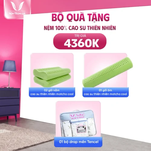 Alternative view of NỆM 100% CAO SU THIÊN NHIÊN THẮNG LỢI - TEA PLUS MATCHA COOL