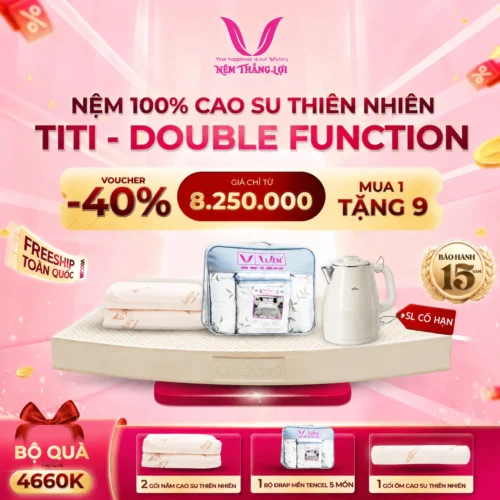 NỆM 100% CAO SU THIÊN NHIÊN THẮNG LỢI TITI – DOUBLE FUNCTION