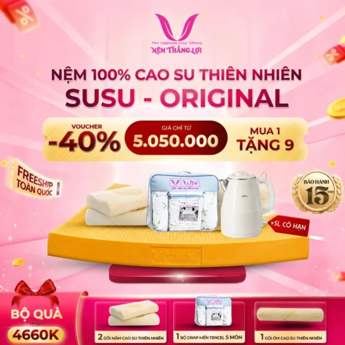 NỆM 100% CAO SU THIÊN NHIÊN THẮNG LỢI SUSU – ORIGINAL